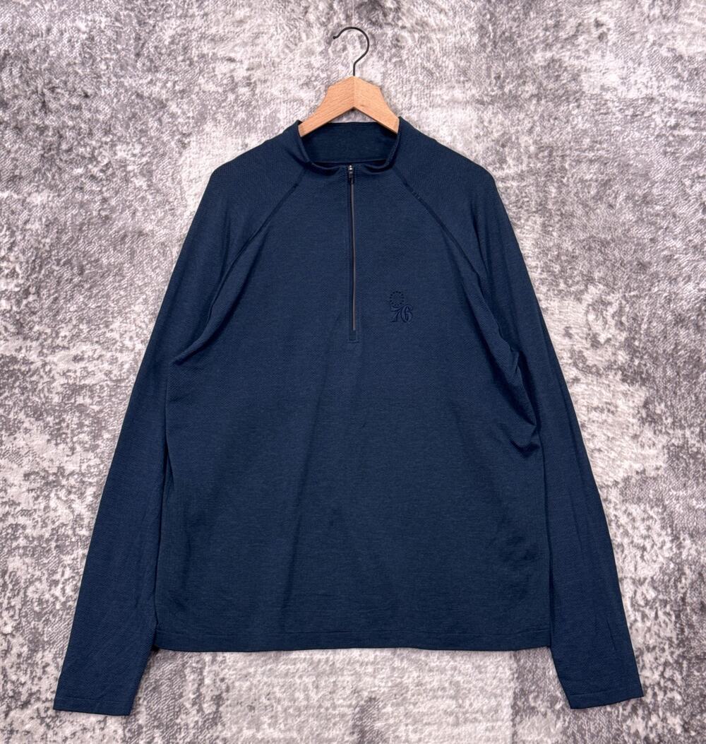 Lululemon Metal Vent Half Zip XXL Men Philadelphia 76ers Player Issue Sweatshirt